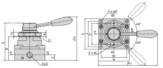 4-2-lever-valve-bspp-diagram