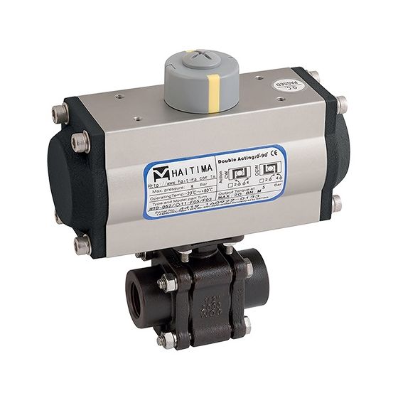 Haitima Pneumatic Actuated SR Carbon Steel Fire Safe Ball Valve BSPP