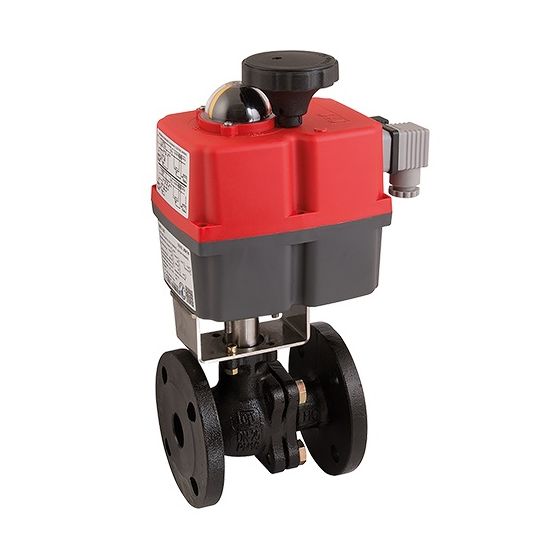 J+J Electric Actuated Cast Iron Flanged Ball Valve