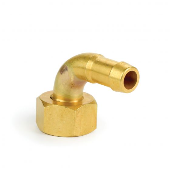 Brass Cone Seat Female Elbow Fitting C/W Nickel Plated Nut (BSPP