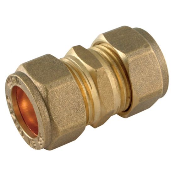 Brass compression fittings ø 25 mm for PE pipe: Coupling sleeve 207