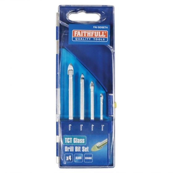 Tile & Glass Drill Bit Set of 4