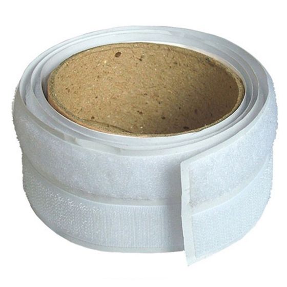 White Hook & Loop Self Adhesive Tape