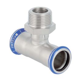 Geberit Mapress Stainless Steel Male Threaded Tee | Press Fit | Pipestock
