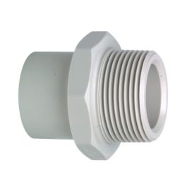 Threadless Spigot PROGEF Spigot Adaptor Male | Plain Metric x Thread NPT | PP-H | +GF+