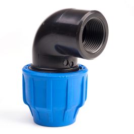 MDPE 90° Female Thread Elbow | WRAS Approved | Compression