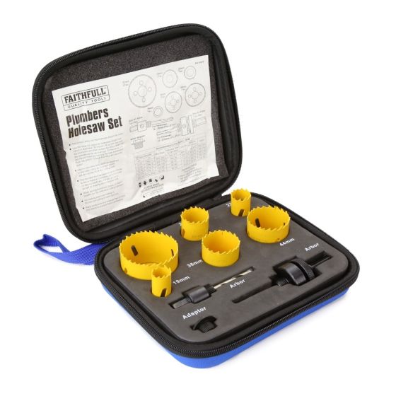 Universal Varipitch Holesaw Plumber's Kit Set of 9