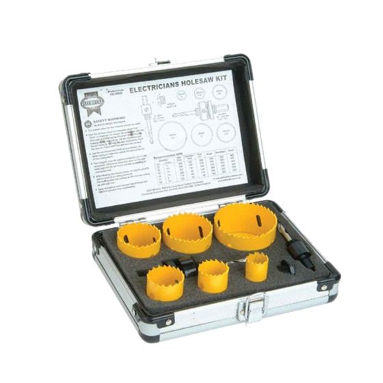 Universal Varipitch Holesaw Electrician's Kit Set of 9