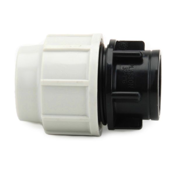 Plasson 32mm To 1" BSP Female Adaptor - Compression Fitting For MDPE Pipe (7030)-932109