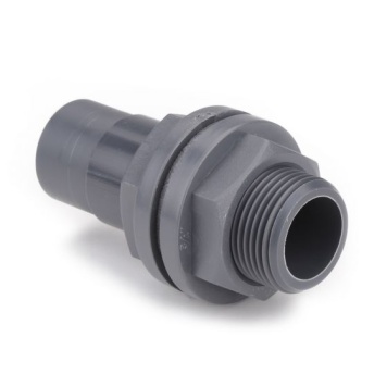 PVC Metric Tank Connector Plain x Thread