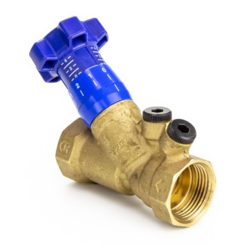 DZR Brass Double Regulating Valve Threaded F