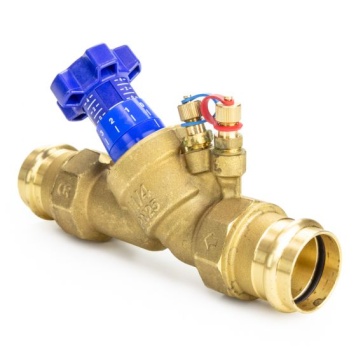 DZR Brass Double Regulating Valve Fixed Orifice Press
