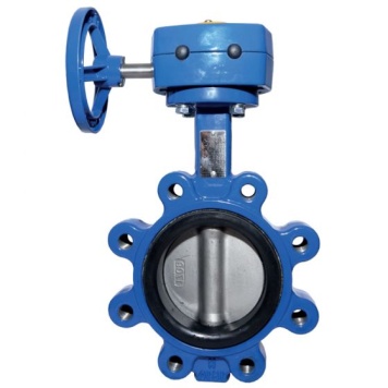 Ductile Iron Lugged and Tapped Gearbox Butterfly Valve 25 Bar