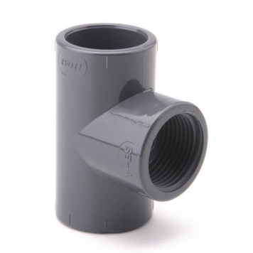 PVCu Tee 90° Plain x Thread F