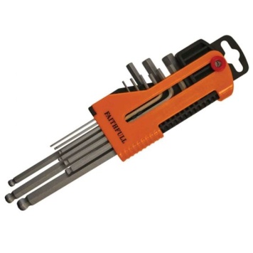 Ball Ended Long Arm Hex Key Set of 9 Metric