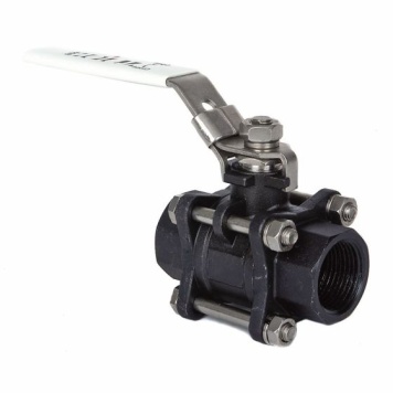Carbon Steel 3 Piece Ball Valve BSPT