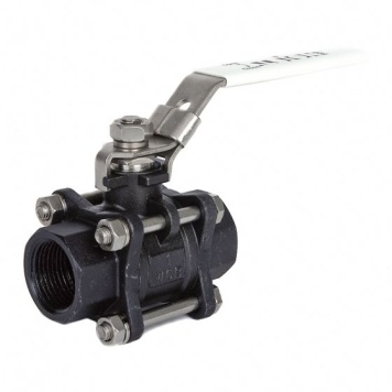 Carbon Steel 3 Piece Ball Valve BSPT