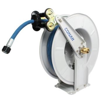 Blue 1 Wire Pressure Wash Hose Reel Spring Rewind