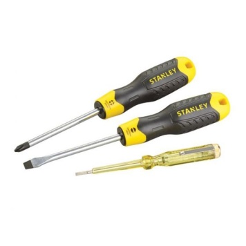 Cushion Grip Flared/Phillips/Voltage Tester Screwdriver Set