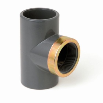 Durapipe PVCu Metric Reinforced Tee 90° Plain x Threaded