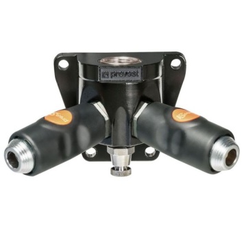 Prevost British Profile 6mm Double Coupling & Drain Wall Bracket