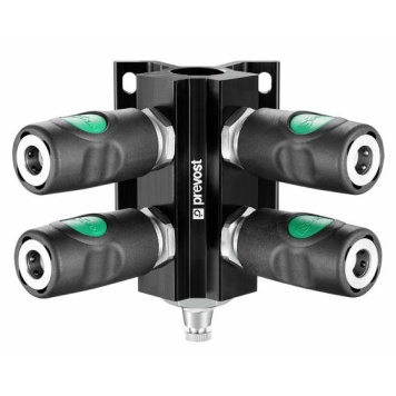 Prevost Euro Profile 7.4mm Coupling & Drain Wall Bracket Multi Port