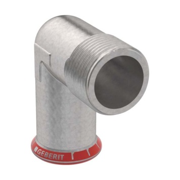 Geberit Mapress Carbon Steel Male Threaded Elbow 90