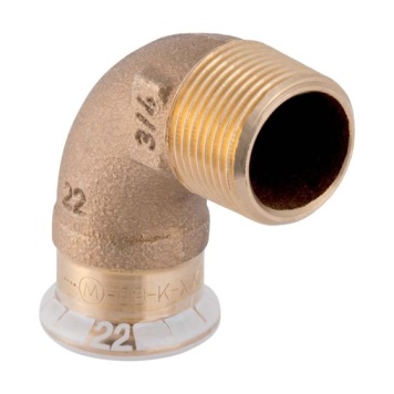 Geberit Mapress Copper Male Threaded Elbow 90