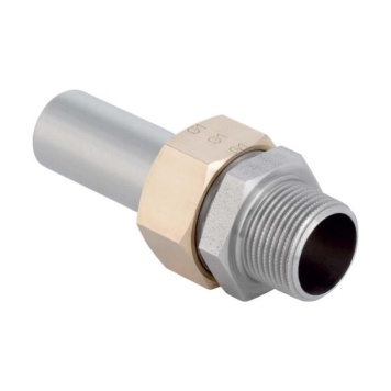 Geberit Mapress Stainless Steel Plain Male Union With Brass Nut