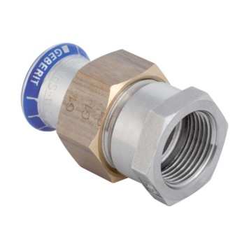 Geberit Mapress Stainless Steel Female Threaded Union With Brass Nut