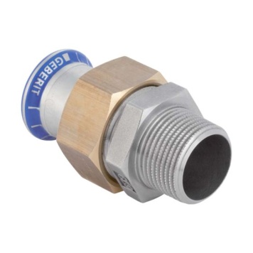 Geberit Mapress Stainless Steel Male Threaded Union With Brass Nut