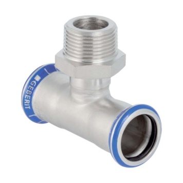 Geberit Mapress Stainless Steel Male Threaded Tee