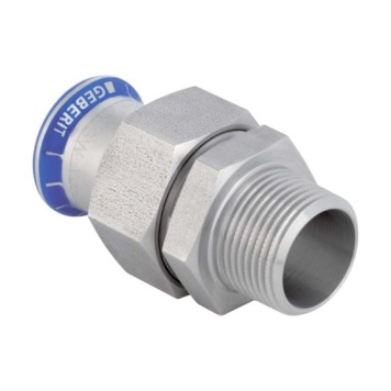 Geberit Mapress Stainless Steel Male Threaded Union With CrNi Steel Nut