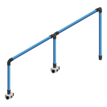 John Guest Compressed Air System Kit - Aluminium Tube - 2 Drop - 12m