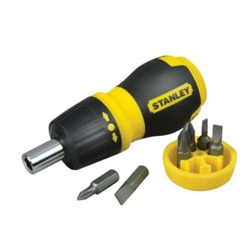 Multi-Bit Stubby Ratchet Screwdriver