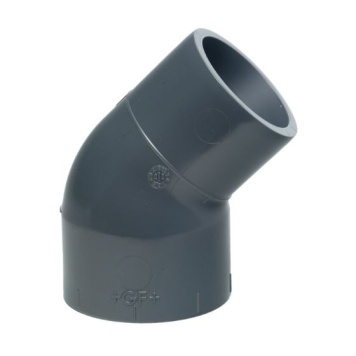Georg Fischer PVCu Metric PRO-FIT Elbow 45° Plain