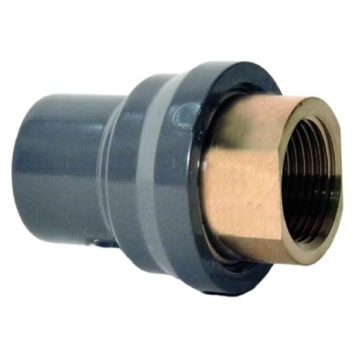 Georg Fischer PVCu Metric Socket/Spigot Plain x Brass Thread F