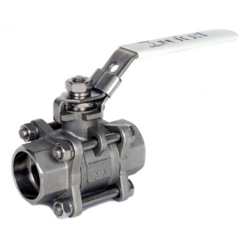Stainless Steel 3 Piece Ball Valve Plain