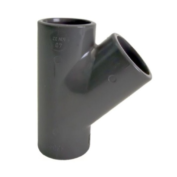 Georg Fischer PVCu Metric Tee 45° Plain