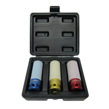 Box Of 3 Sockets For 1/2" Square Impact Wrenches