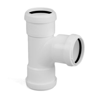 FloPlast Push-Fit Waste Equal Tee White