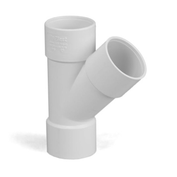 FloPlast Solvent Weld Waste Branch Tee 135 (45) White