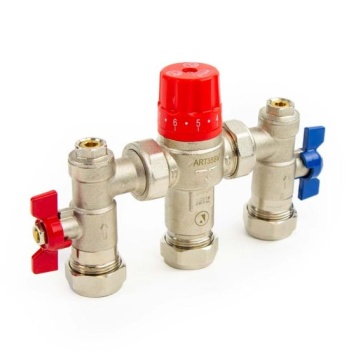 DZR Brass 4-In-1 Thermostatic Service Valve
