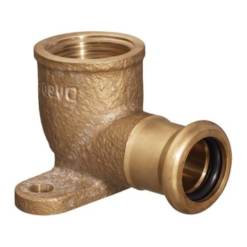 Copper Press Fit Wall Plate Elbow