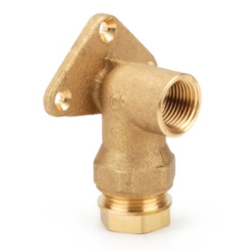 Plasson Metal Wall Plate Elbow