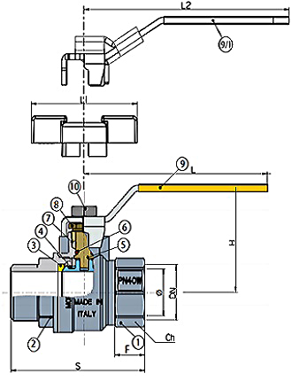 albion gas ball valve art45p