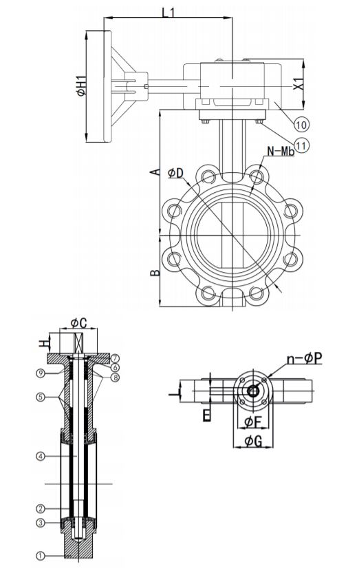 art-135-butterfly-valve-lugged-tapped-gearbox