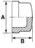 DP PVCc end cap plain diagram