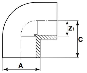 ABS Metric Elbow 90° | Fittings | Durapipe