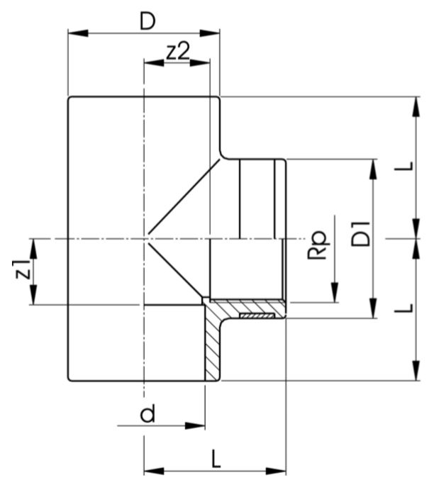 GF-plain-x-thread-tee-diagram